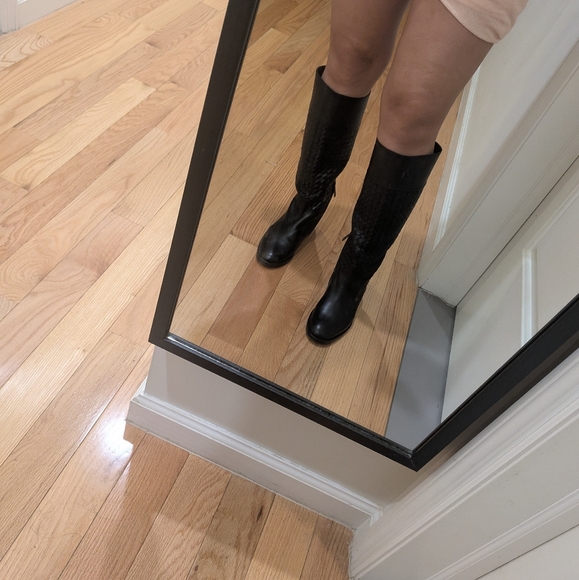 BOTTEGA VENETA PIXELMOD LEATHER WEAVE RIDING BOOTS - Picture 16 of 16